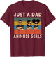 Just A Dad And His Girl Daddy Father's Day 2024 T-Shirt - T-Shirt | Maroon