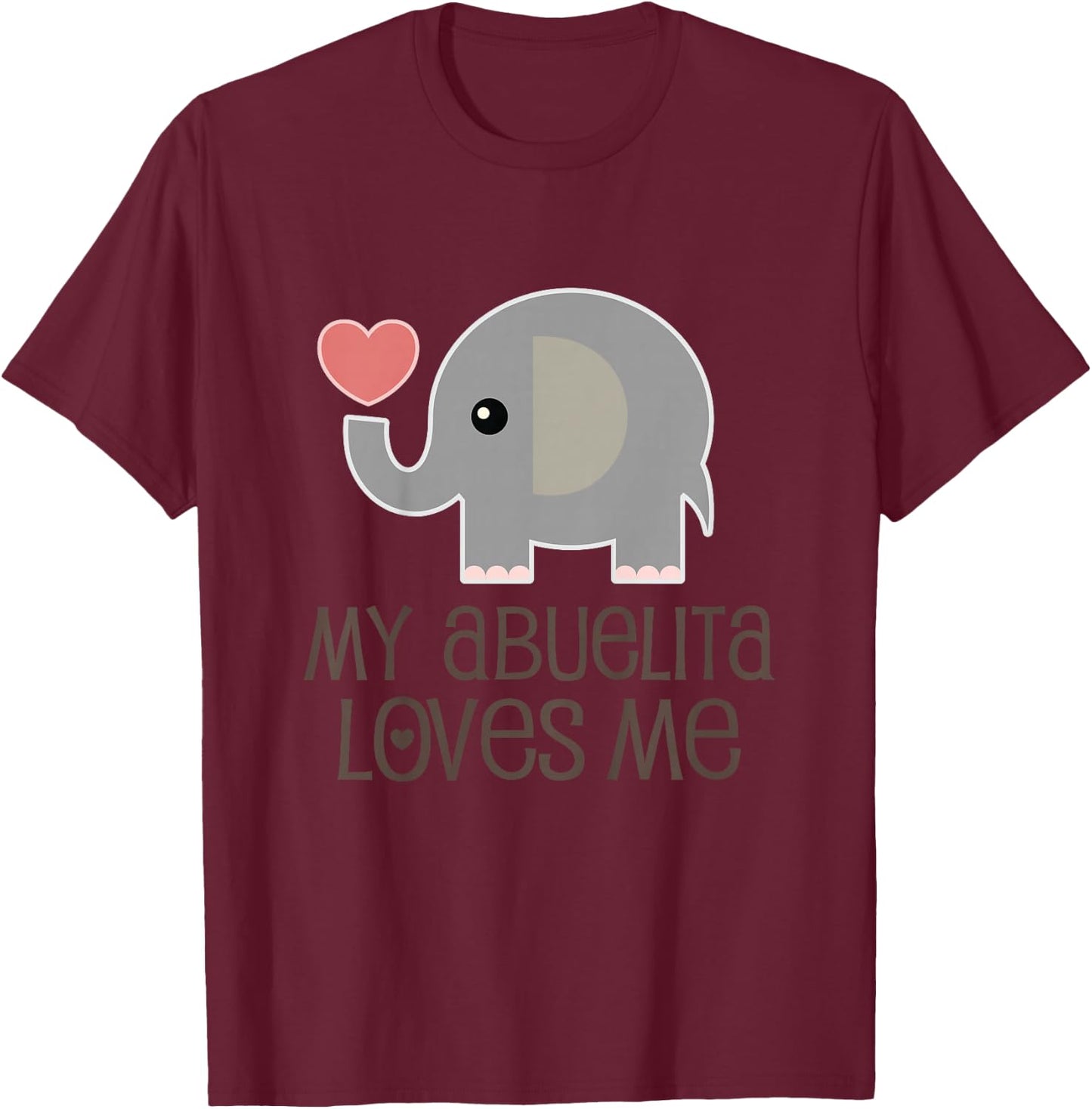 Kids My Abuelita Loves Me Grandchild T-Shirt - T-Shirt | Maroon