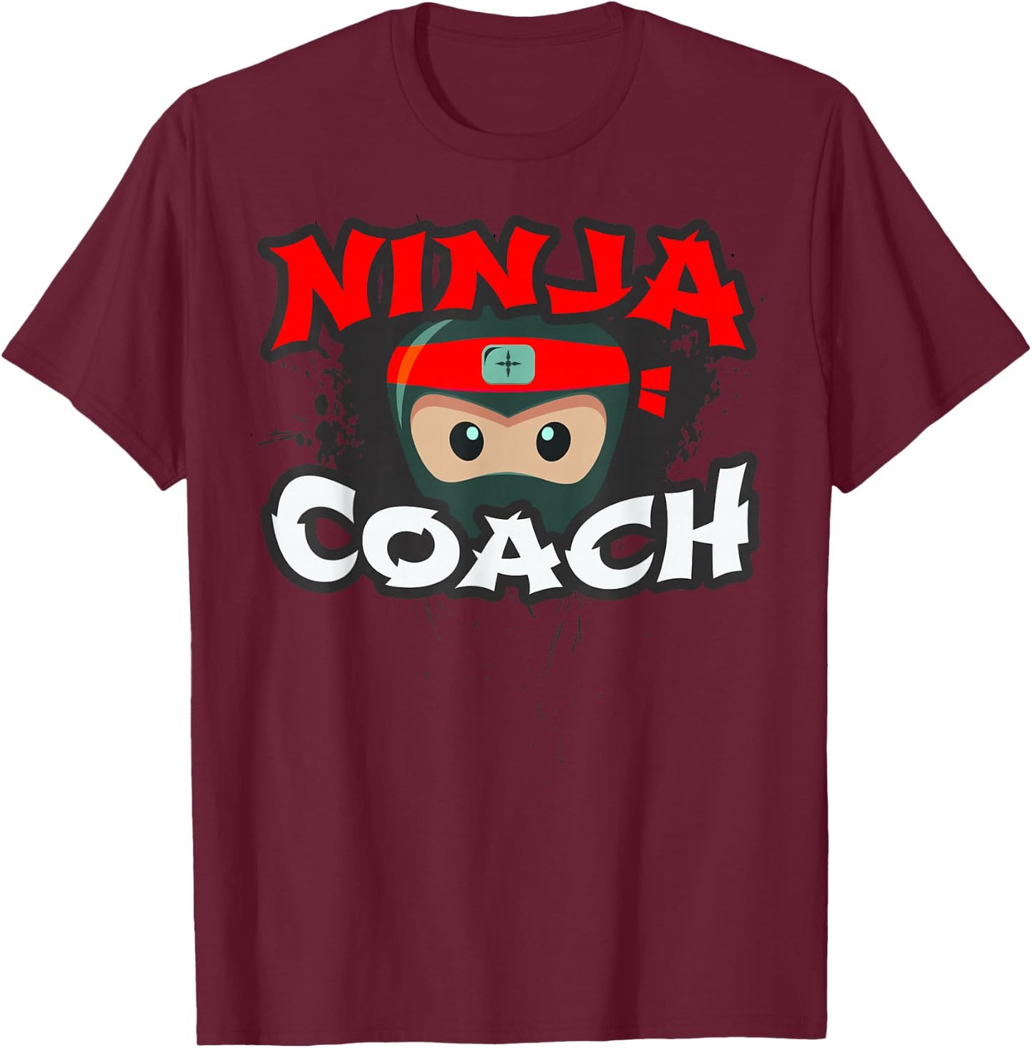 Ninja Coach Multitasking Gym Tot Trainer Motivator Crew T-Shirt - T-Shirt | Maroon