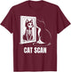 Cat Scan X-RAY Cat Funny Cat Skeleton T-Shirt - T-Shirt | Maroon