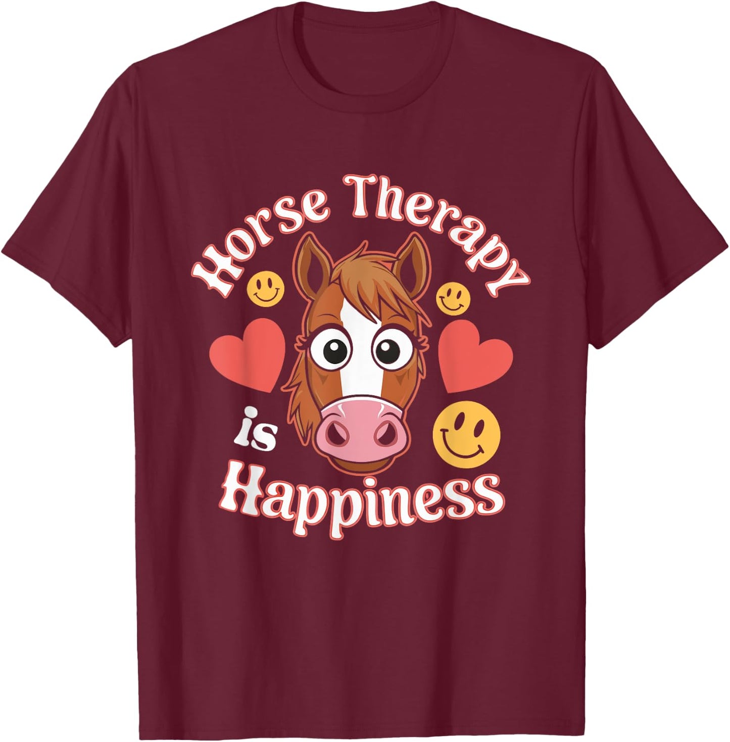 Funny Therapeutic Riding Equine Assisted Therapy Healing T-Shirt - T-Shirt | Maroon