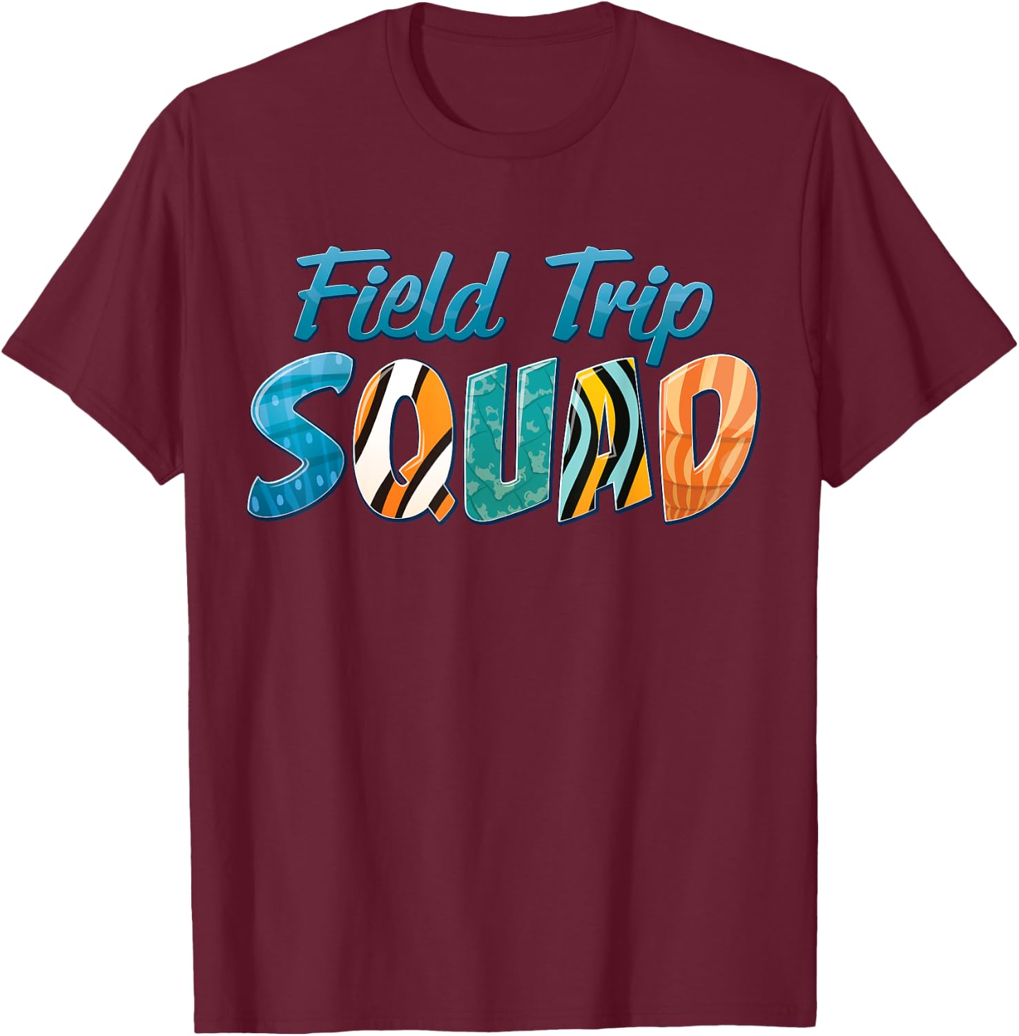 Aquarium Field Trip Squad School Teacher Students Boys Girls T-Shirt - T-Shirt | Maroon
