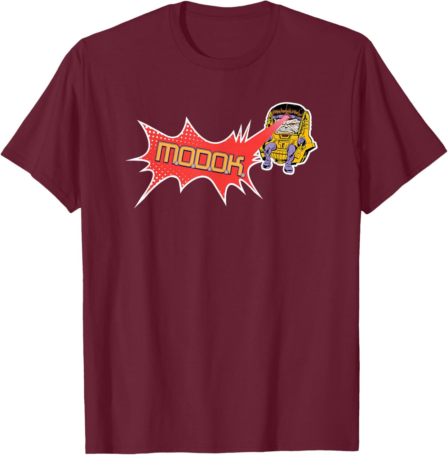 Marvel M.O.D.O.K. Halftone Comic T-Shirt - T-Shirt | Maroon