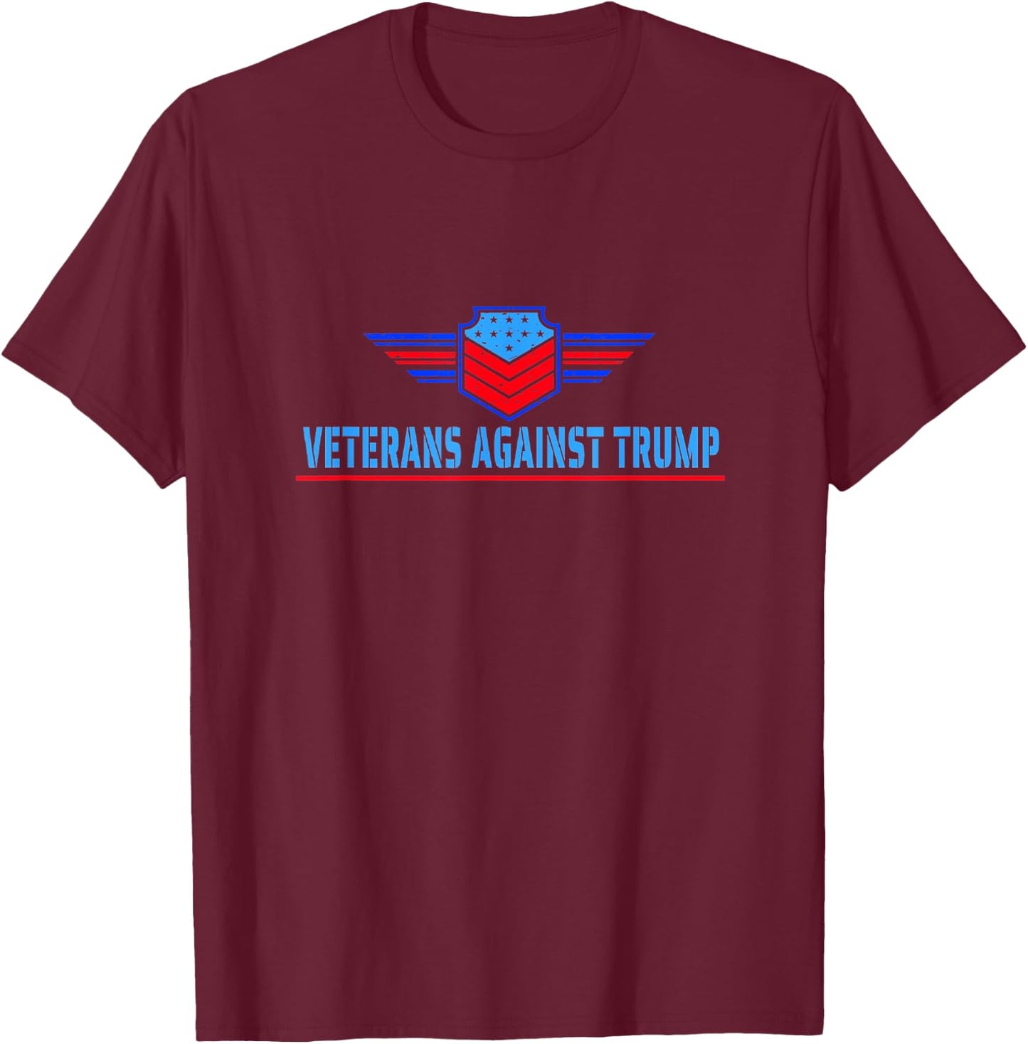 Veterans Against Trump T-Shirt - T-Shirt | Maroon