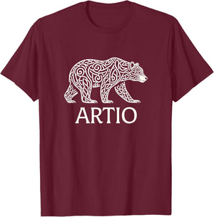 Artio Celtic Bear Goddess T-Shirt - T-Shirt | Maroon