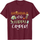 Grandma of The Happy Camper First Birthday Camping Nana T-Shirt - T-Shirt | Maroon