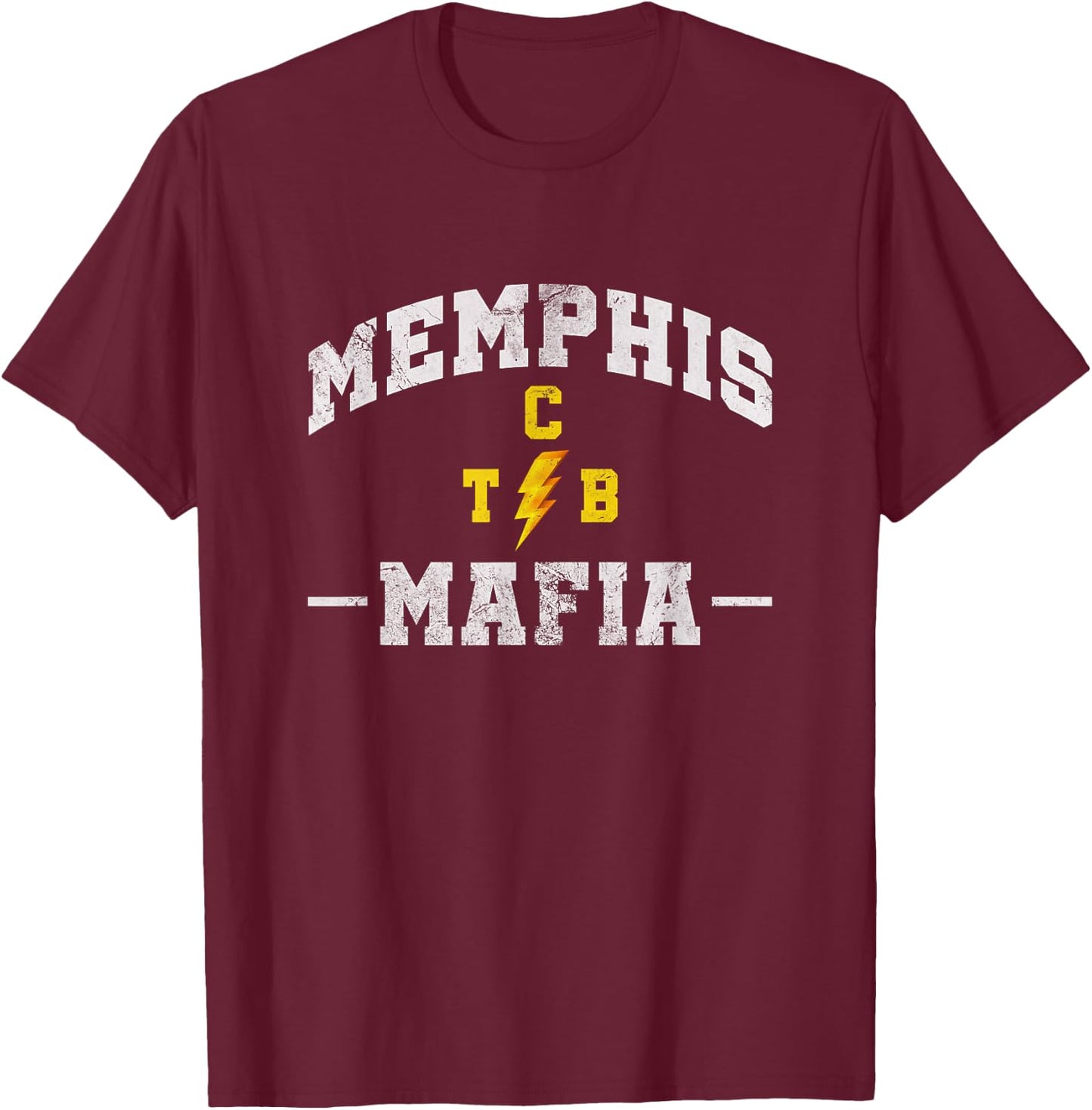 Memphis Mafia Tennessee USA TN State Pride Distressed T-Shirt - T-Shirt | Maroon