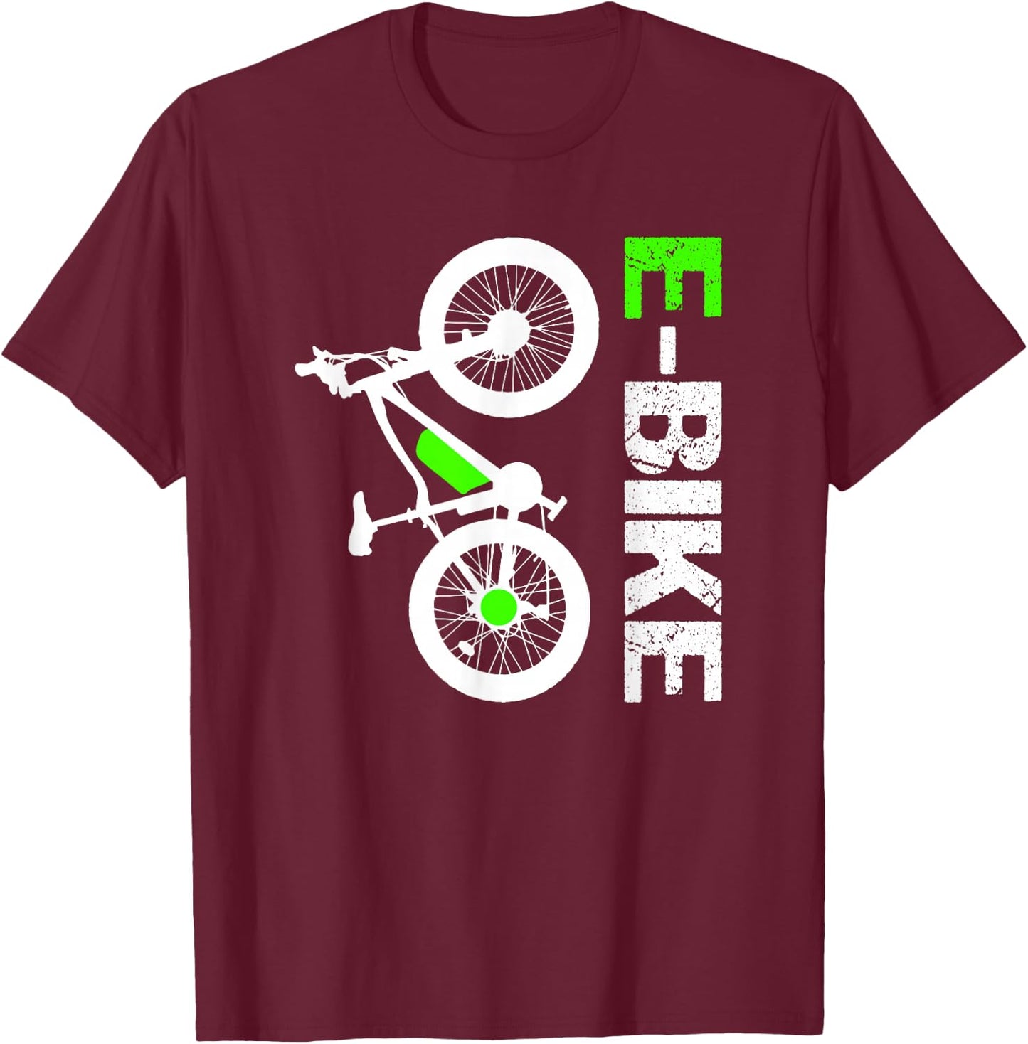 E-Bike - Cool Electric Bicycle Gift T-Shirt - T-Shirt | Maroon