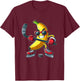Banana Sunglasses Playing Hockey Funny Fruit Sport Player T-Shirt - T-Shirt | Maroon