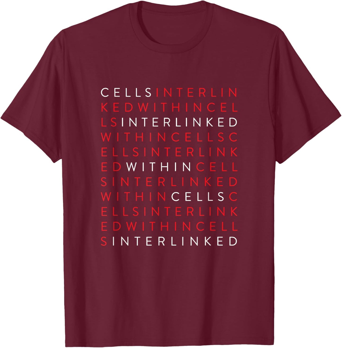 Replicant Interlinked Cells Baseline T-Shirt - T-Shirt | Maroon
