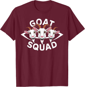 Goat Squad for Goat Lover Shirt | Cool Goat T-Shirt - T-Shirt | Maroon