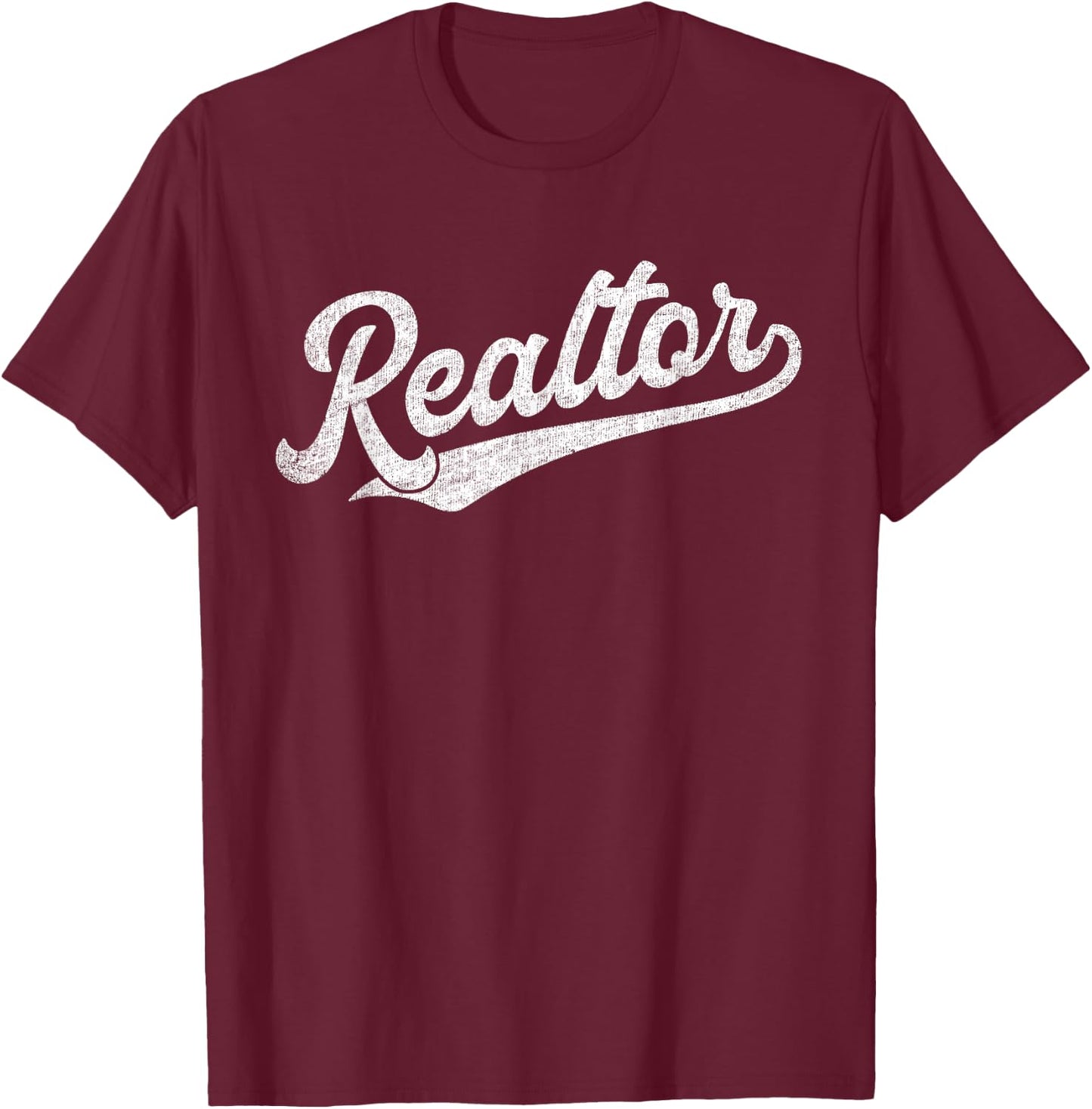 Realtor Real Estate Agent Funny Retro Vintage Men Women Gift T-Shirt - T-Shirt | Maroon
