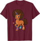 Unicorn With Afro Costume Toddler Girls Melanin African Kids T-Shirt - T-Shirt | Maroon