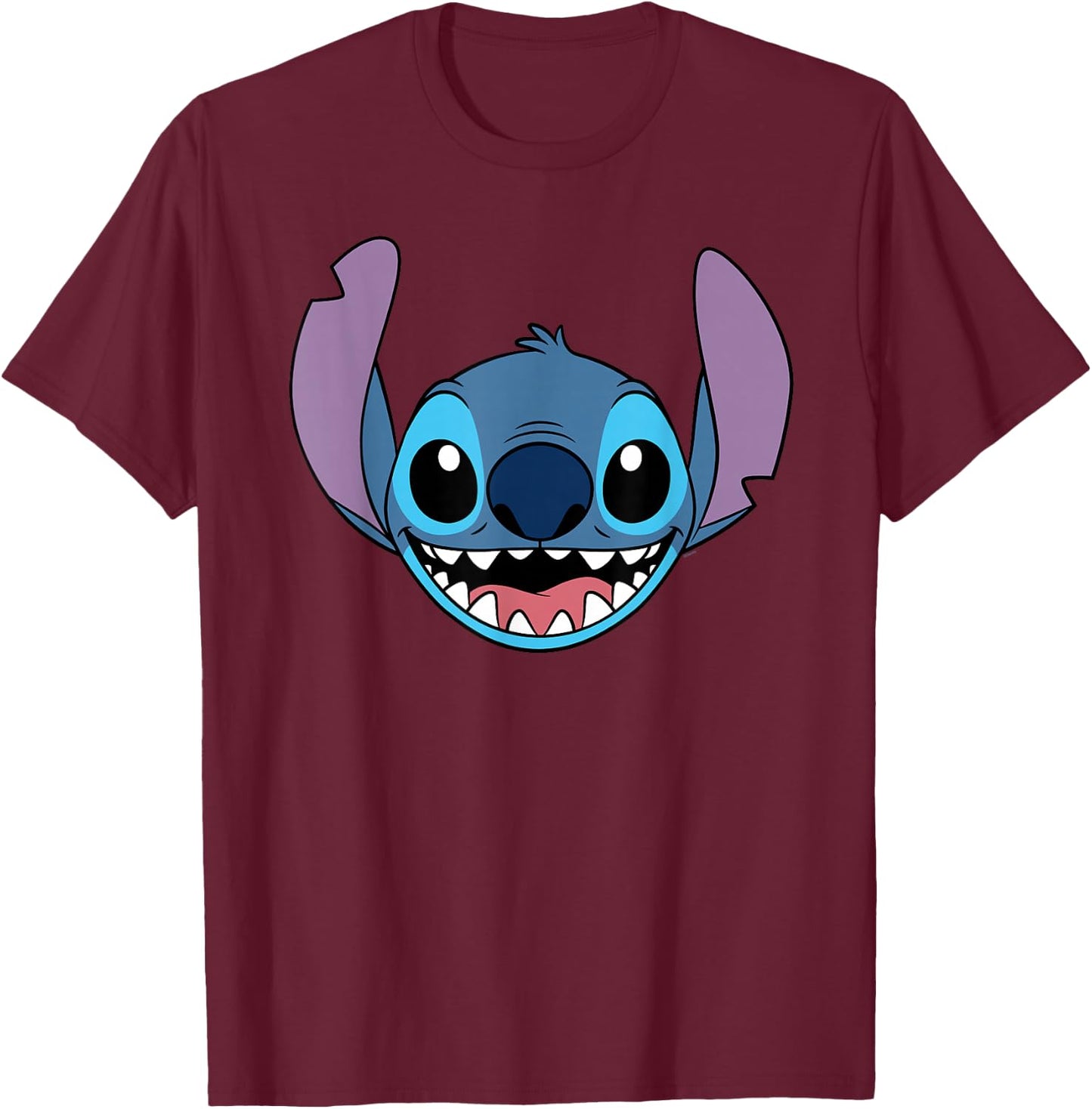 Disney Lilo & Stitch Experiment 626 Smiling Big Face Costume T-Shirt - T-Shirt | Maroon