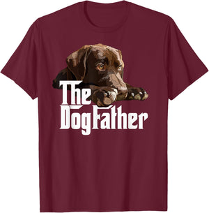 The Dog Father Brown Labrador Chocolate Retriever Lab Dad T-Shirt - T-Shirt | Maroon