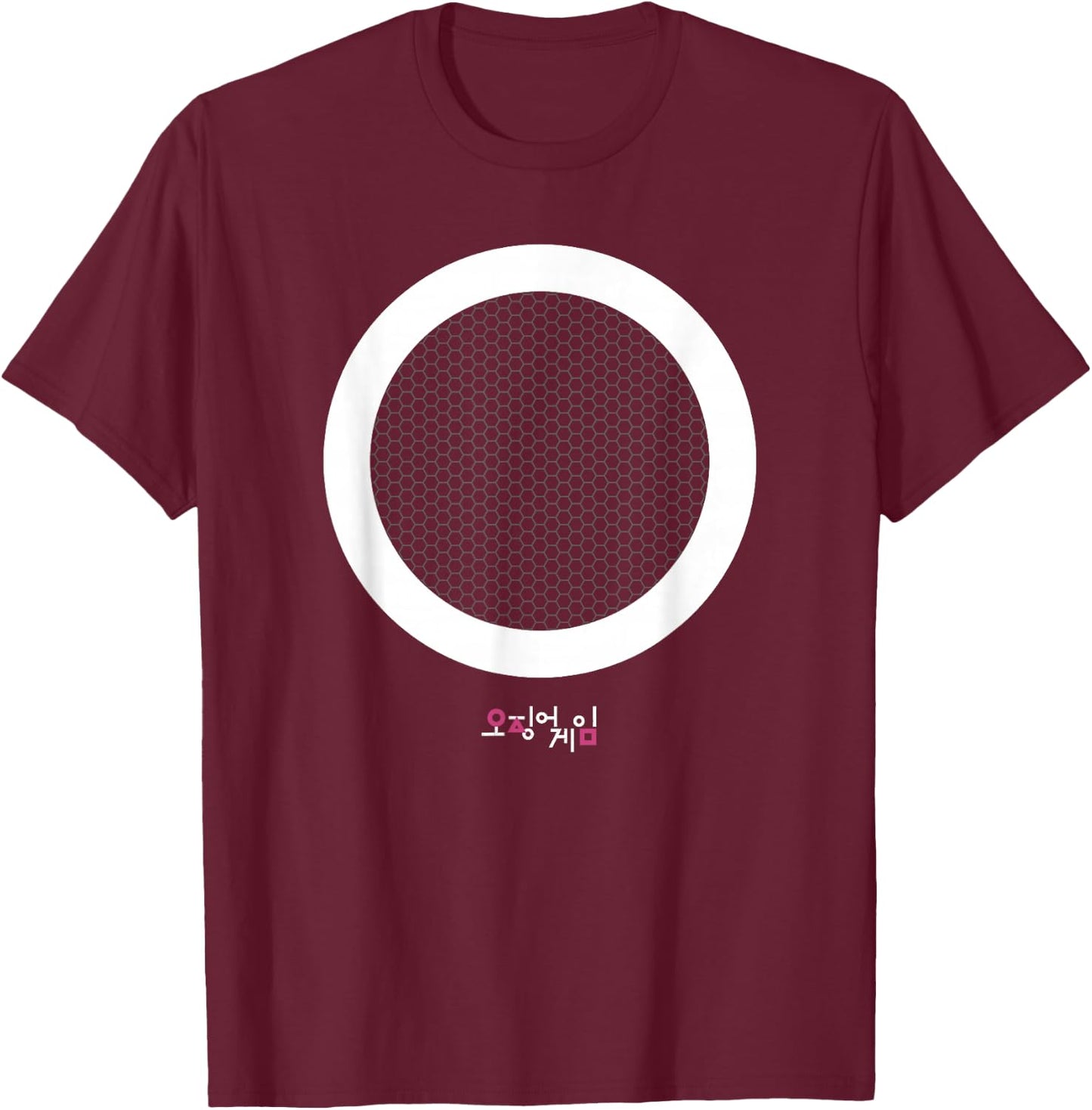Squid Game Circle Logo T-Shirt - T-Shirt | Maroon