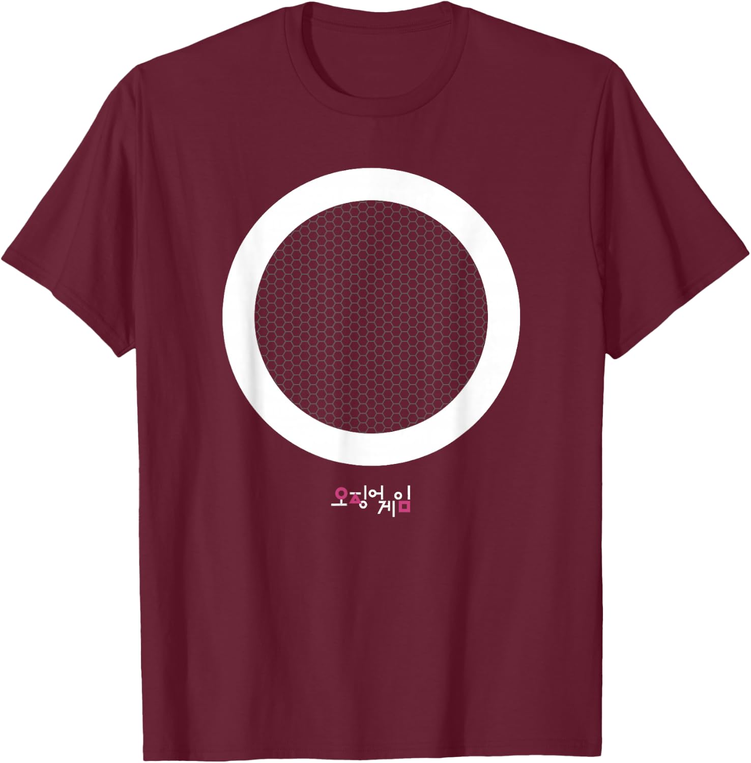 Squid Game Circle Logo T-Shirt - T-Shirt | Maroon