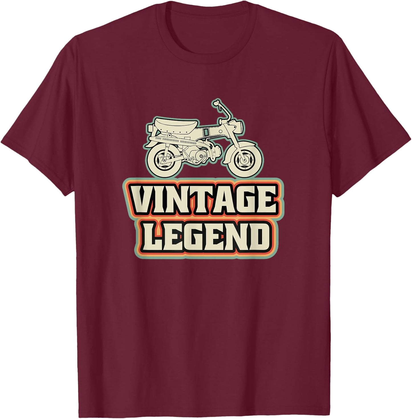 Dax Vintage Legend Japan Moped Motorcycle T-Shirt - T-Shirt | Maroon