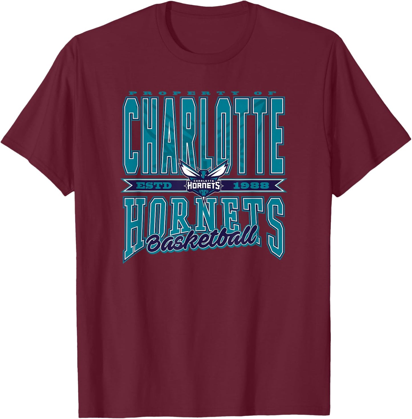 NBA Charlotte Hornets Nonstop Action T-Shirt - T-Shirt | Maroon