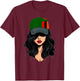 Patriotic Zambian Girl Zambia Flag T-Shirt - T-Shirt | Maroon