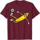 Banana Playing Soccer Fruit Soccer Player T-Shirt - T-Shirt | Maroon