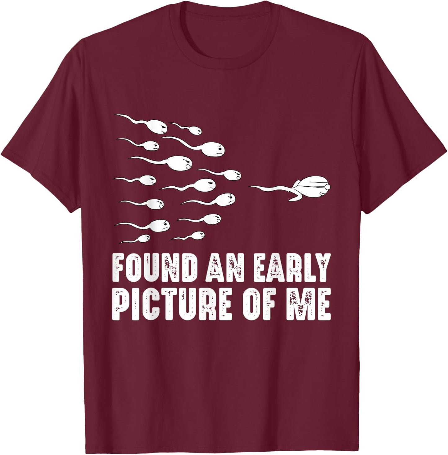Found an early picture of me: I already was a pro as a sperm T-Shirt - T-Shirt | Maroon