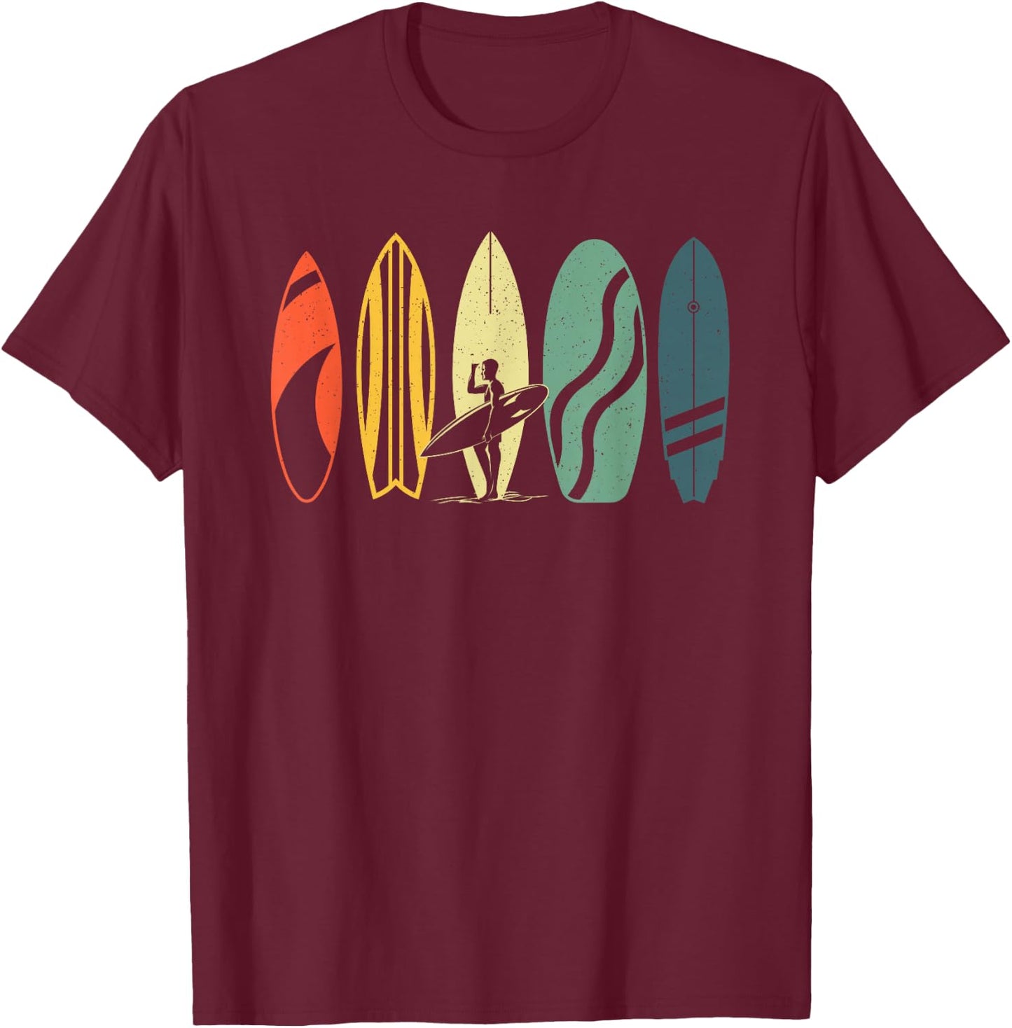 Best Surfboard Women Kids Surfing Surfer Surfboard T-Shirt - T-Shirt | Maroon