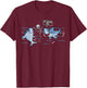 Gluten Free Shark Gift Celiac Disease T-Shirt - T-Shirt | Maroon