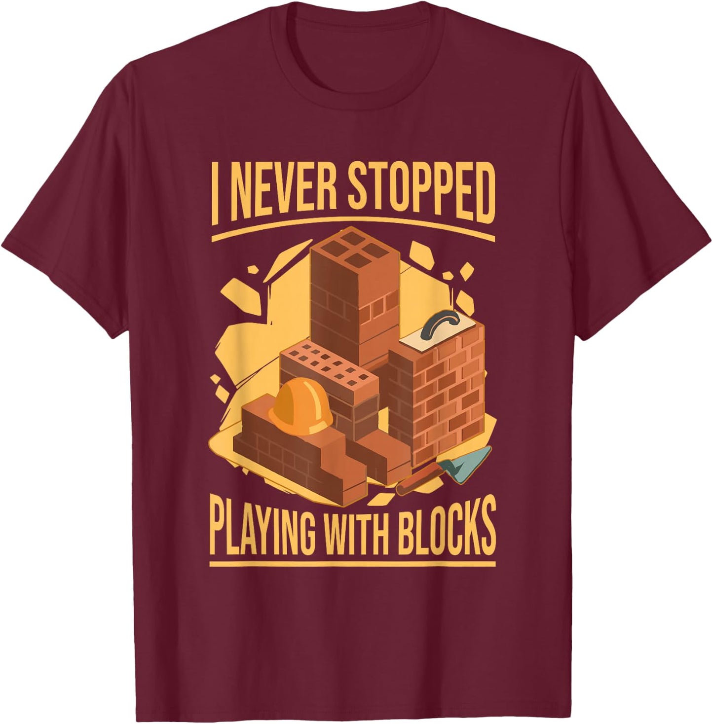 Bricklayer Masonry T-Shirt - T-Shirt | Maroon