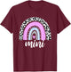Mini Rainbow Leopard Mum Blessed Mum & Mini Matching T-Shirt - T-Shirt | Maroon