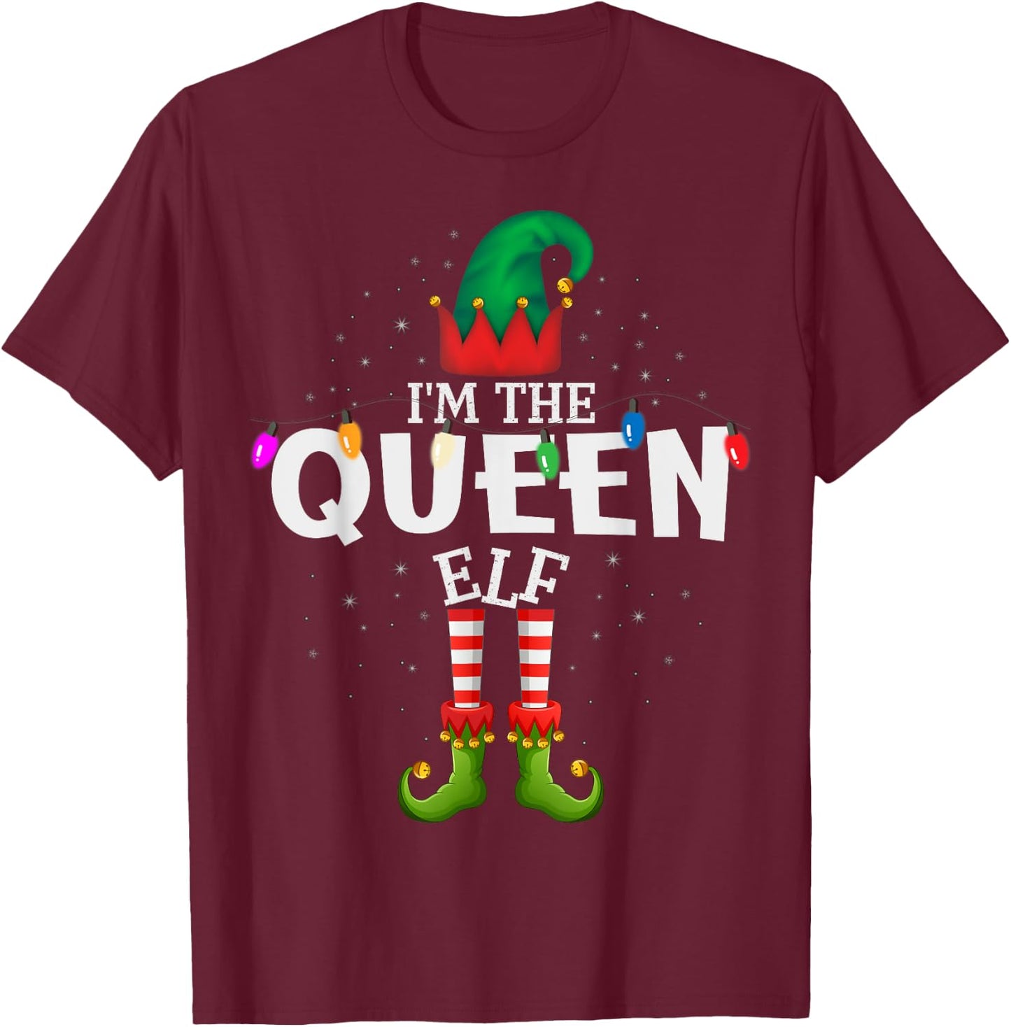 I'm The Queen Matching Christmas Family T-Shirt - T-Shirt | Maroon