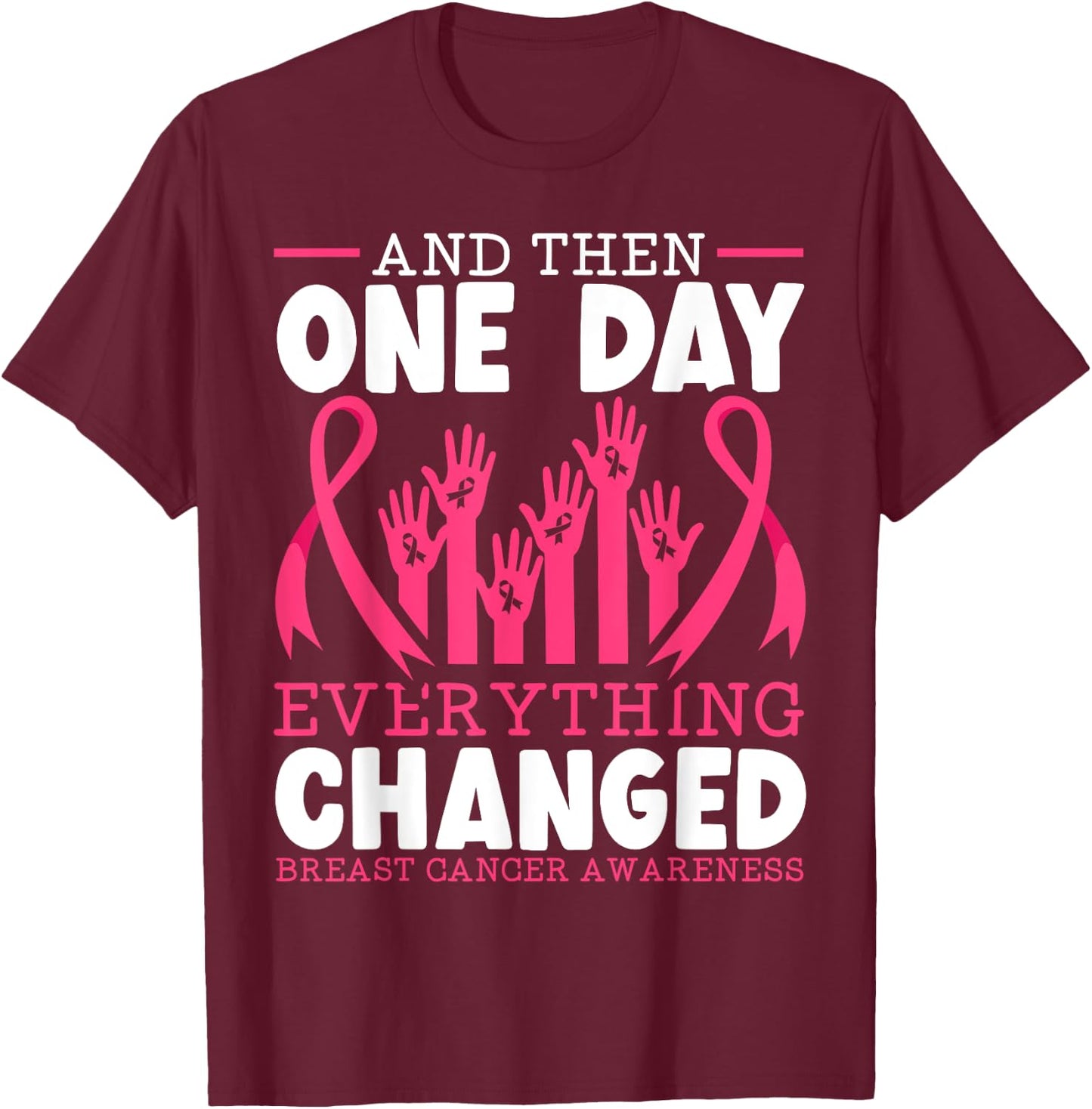 Breast Cancer Warrior Breast Cancer Awareness T-Shirt - T-Shirt | Maroon