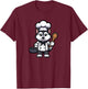 Husky Chef Dog Funny Cooking T-Shirt - T-Shirt | Maroon