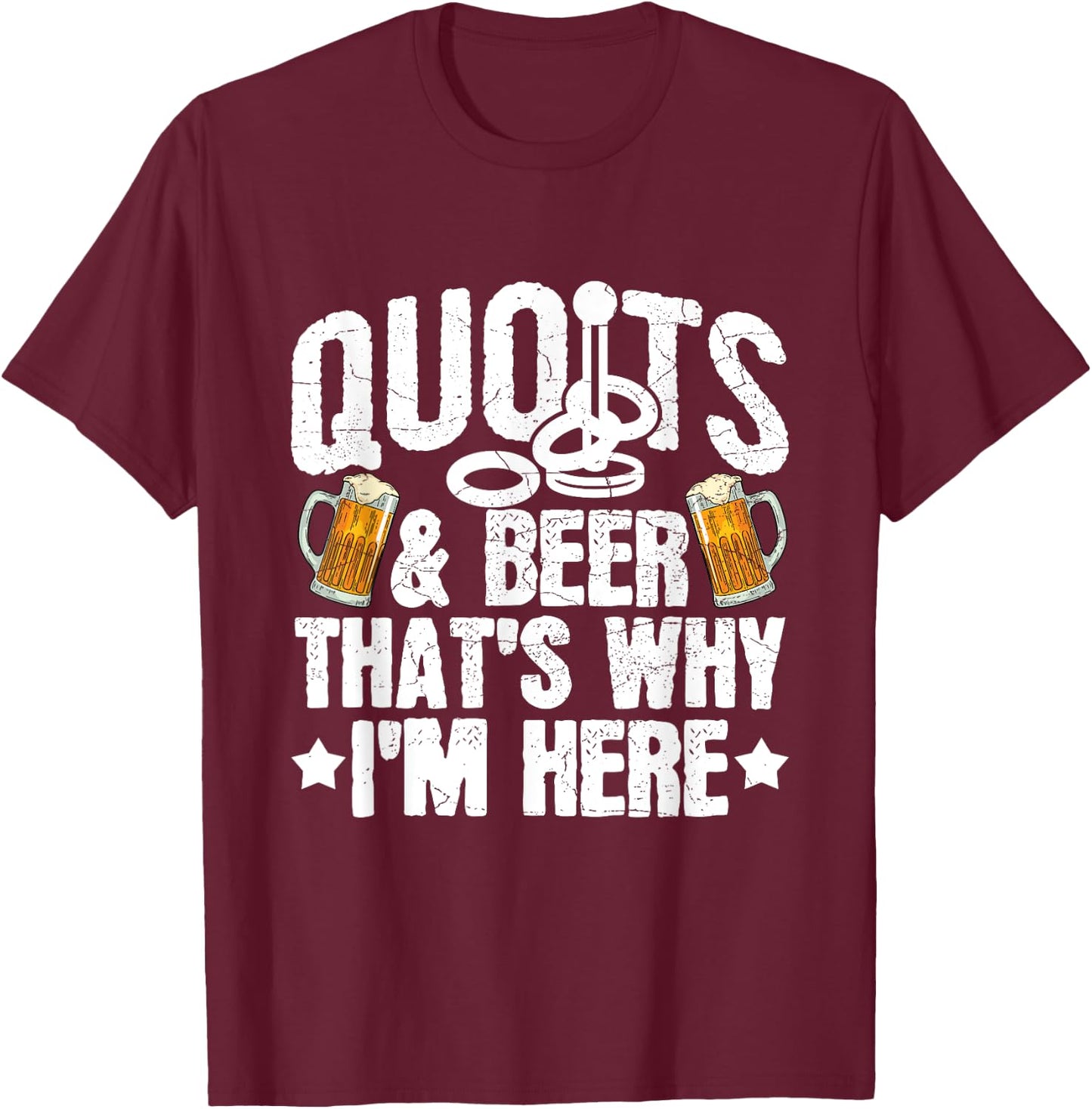 Quoits Athletics and Quoits Quote Design for a Quoits lover T-Shirt - T-Shirt | Maroon