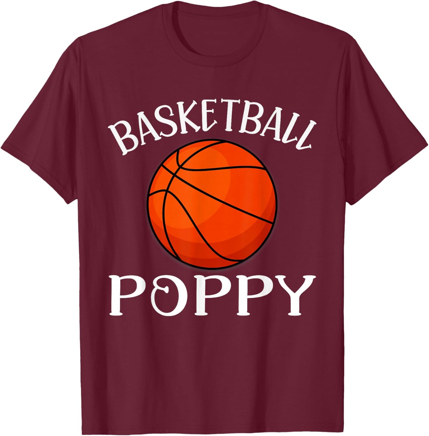 Basketball Poppy Basketball Player T-Shirt - T-Shirt | Maroon
