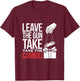 Funny Leave The Gun Take the Cannoli Men Women Italian Flag T-Shirt - T-Shirt | Maroon