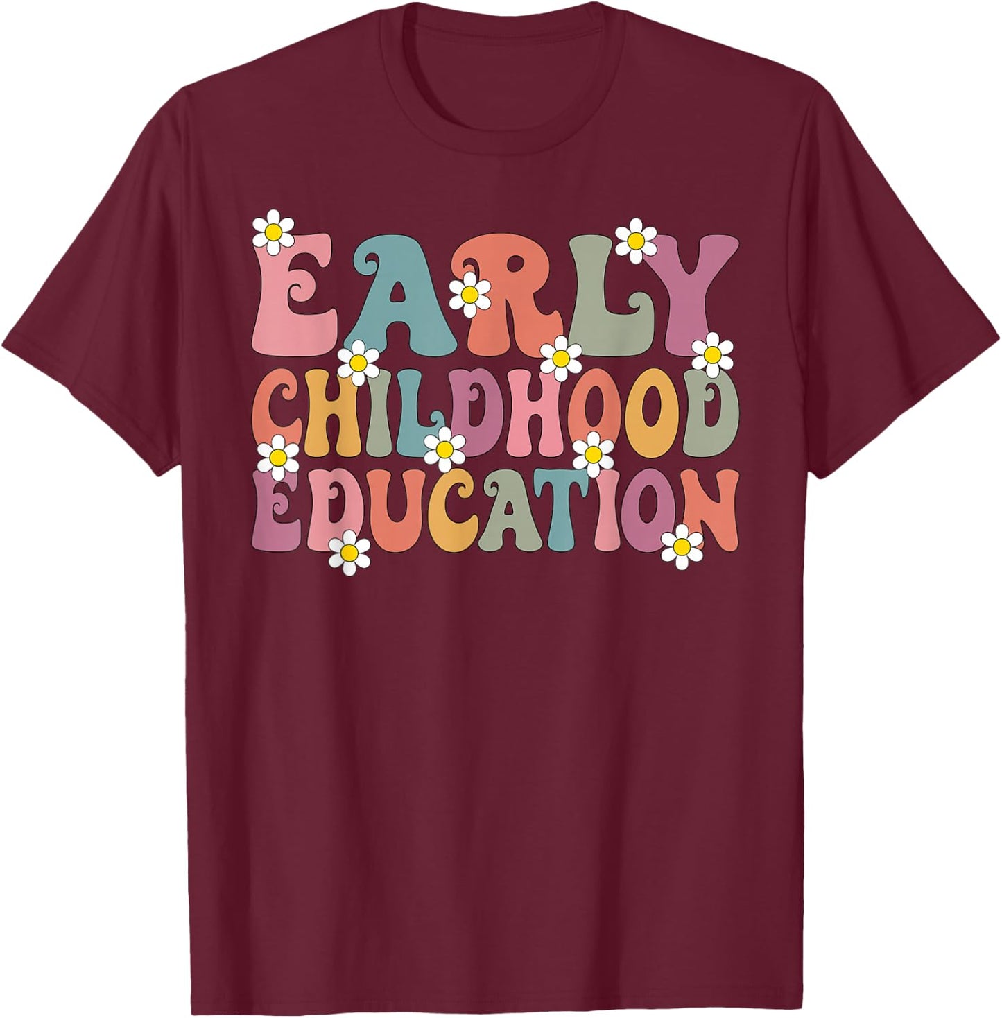 Teacher Early Childhood Education Preschool Head Start Crew T-Shirt - T-Shirt | Maroon