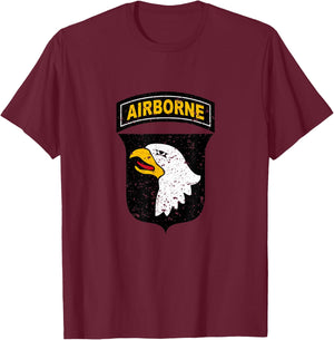 101st Airborne Division Screaming Eagles Veterans Day Xmas T-Shirt - T-Shirt | Maroon