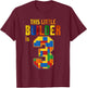 This Little Builder Is 3 Building Blocks 3rd Birthday Kids T-Shirt - T-Shirt | Maroon