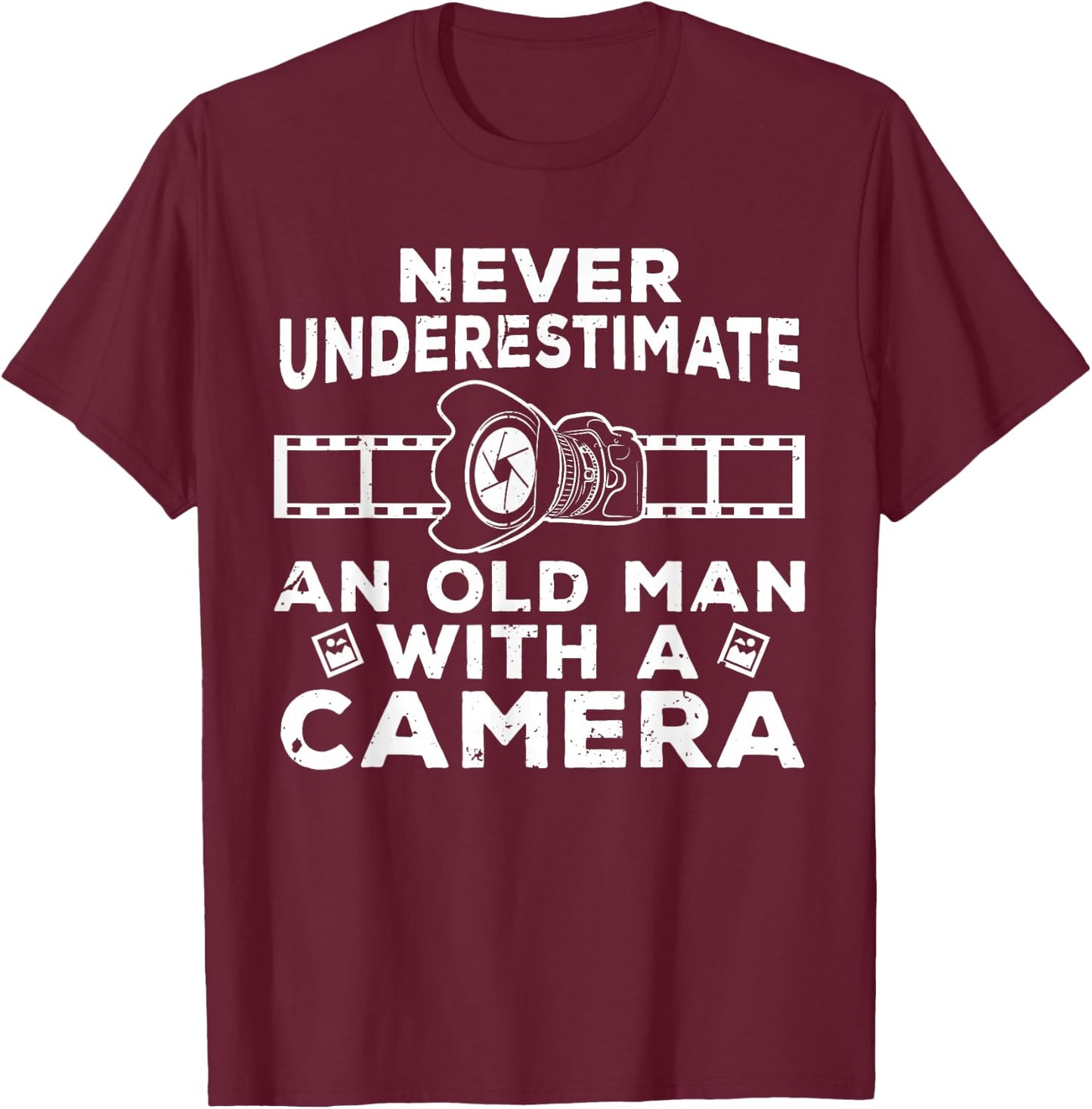 Cool Photography Grandpa Photographer Camera Lover T-Shirt - T-Shirt | Maroon