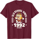 Retro 1992 Old School - Vibes Graphic T-Shirt - T-Shirt | Maroon