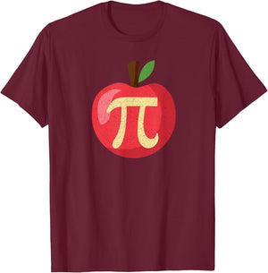 Happy Pi Day Cute Apple Pie 3.14 Funny Science Math Teacher Women Kids T-Shirt - T-Shirt | Maroon
