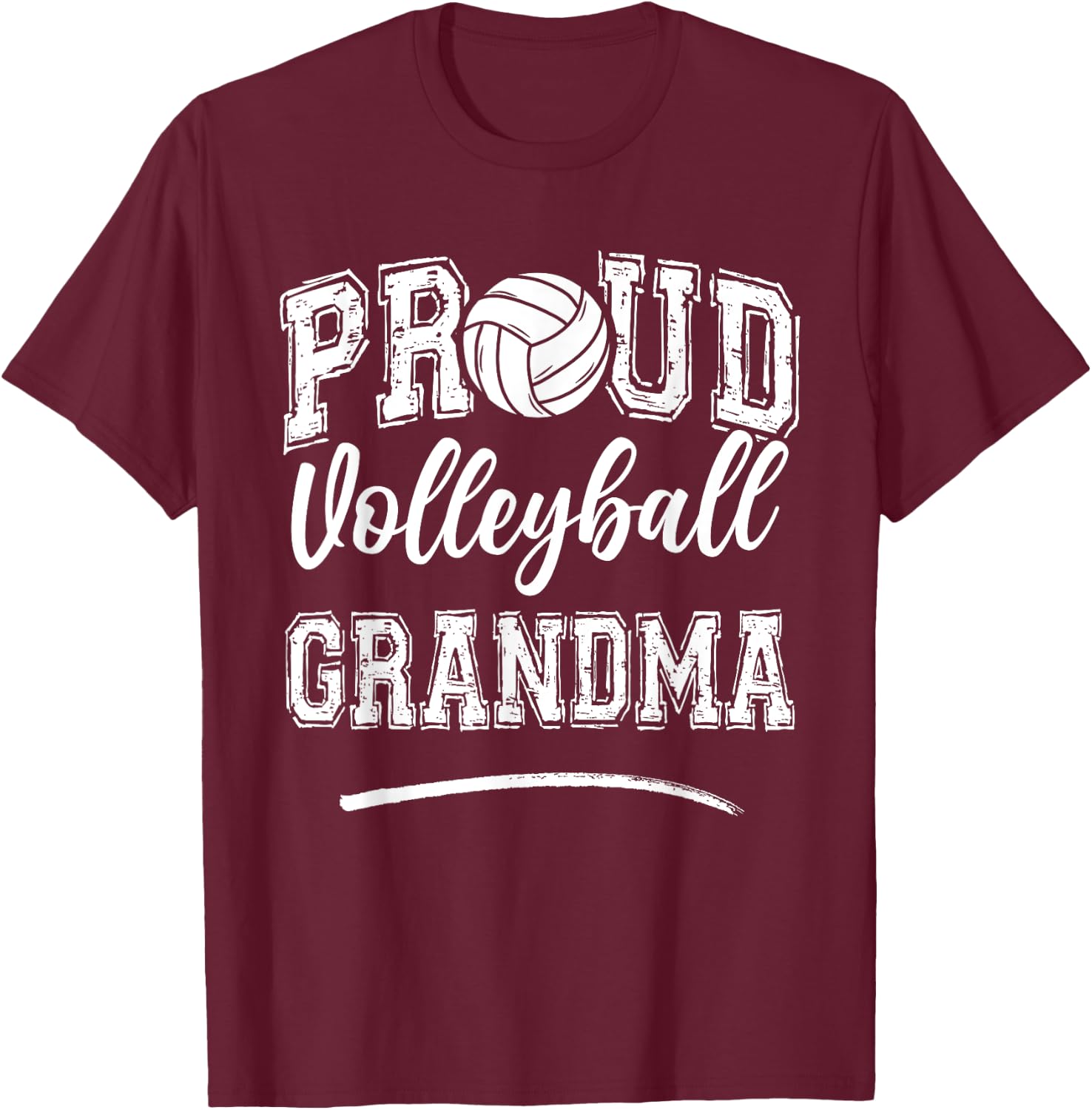 Proud Volleyball Grandma Funny College That's My Nephew T-Shirt - T-Shirt | Maroon