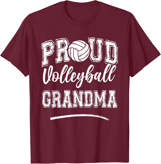 Proud Volleyball Grandma Funny College That's My Nephew T-Shirt - T-Shirt | Maroon