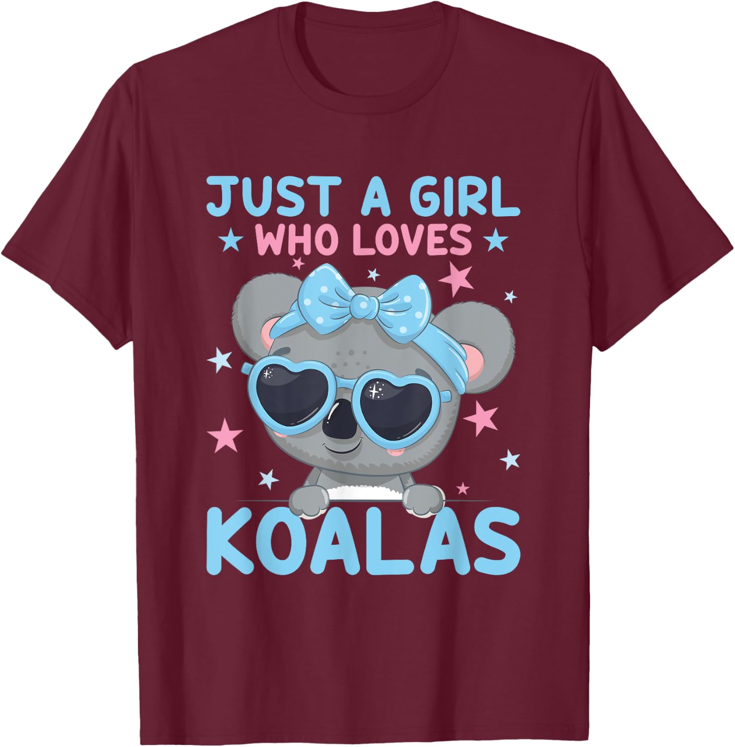 Just A Girl Who Loves Koalas Bear Koala T-Shirt - T-Shirt | Maroon