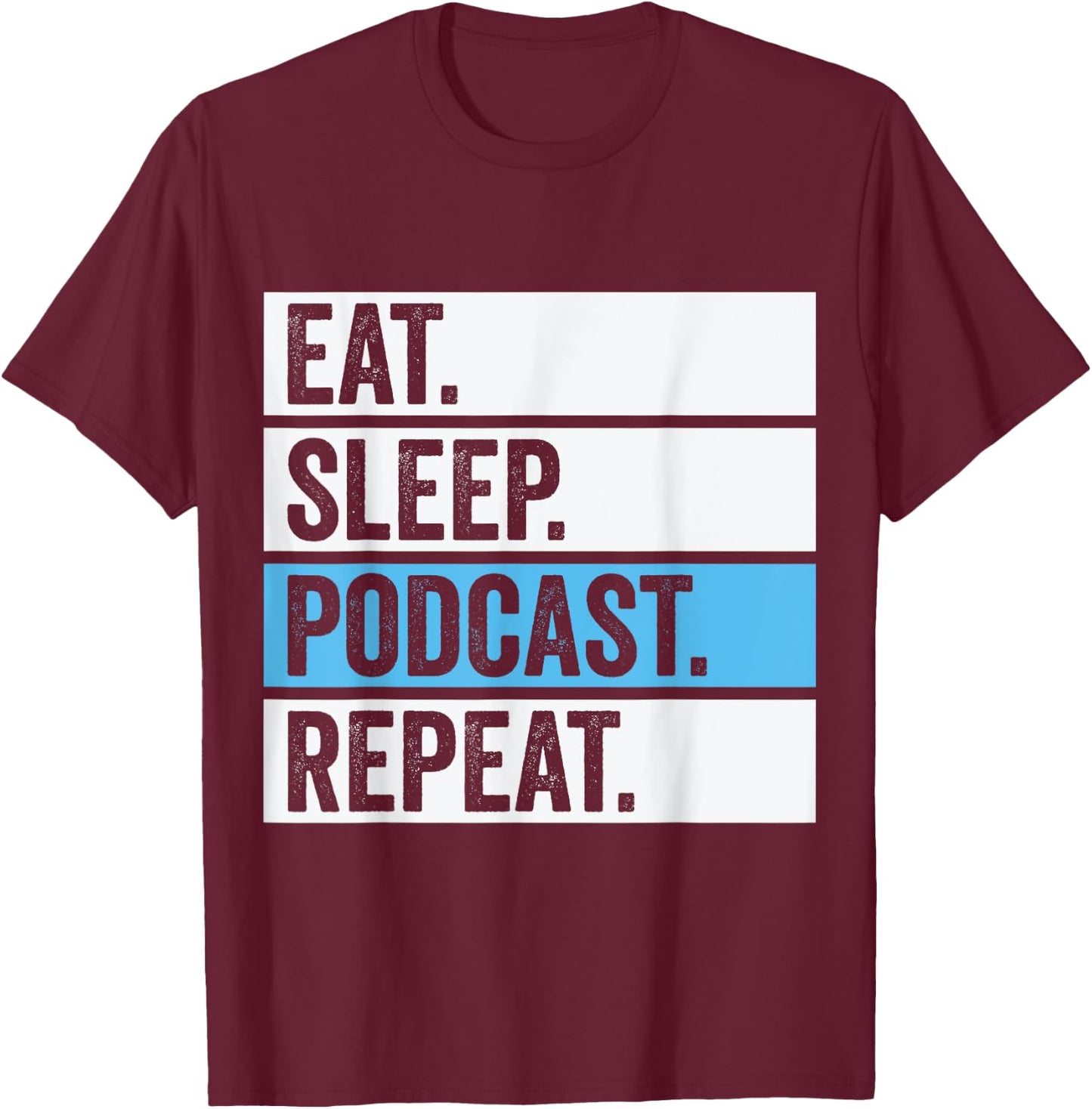 Cool Podcasting Women Radio Podcaster Podcast Lovers T-Shirt - T-Shirt | Maroon