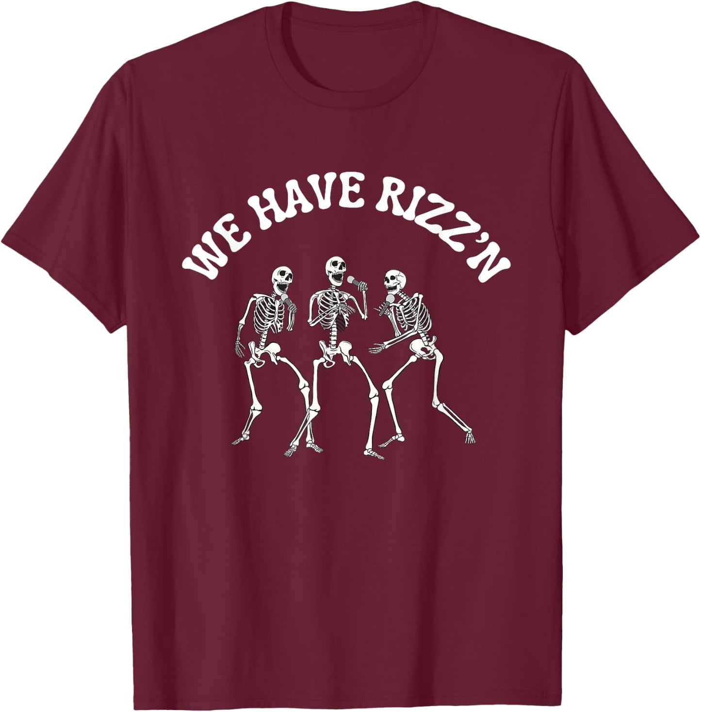 Funny Halloween Gen Alpha Slang Rizz'n T-Shirt - T-Shirt | Maroon