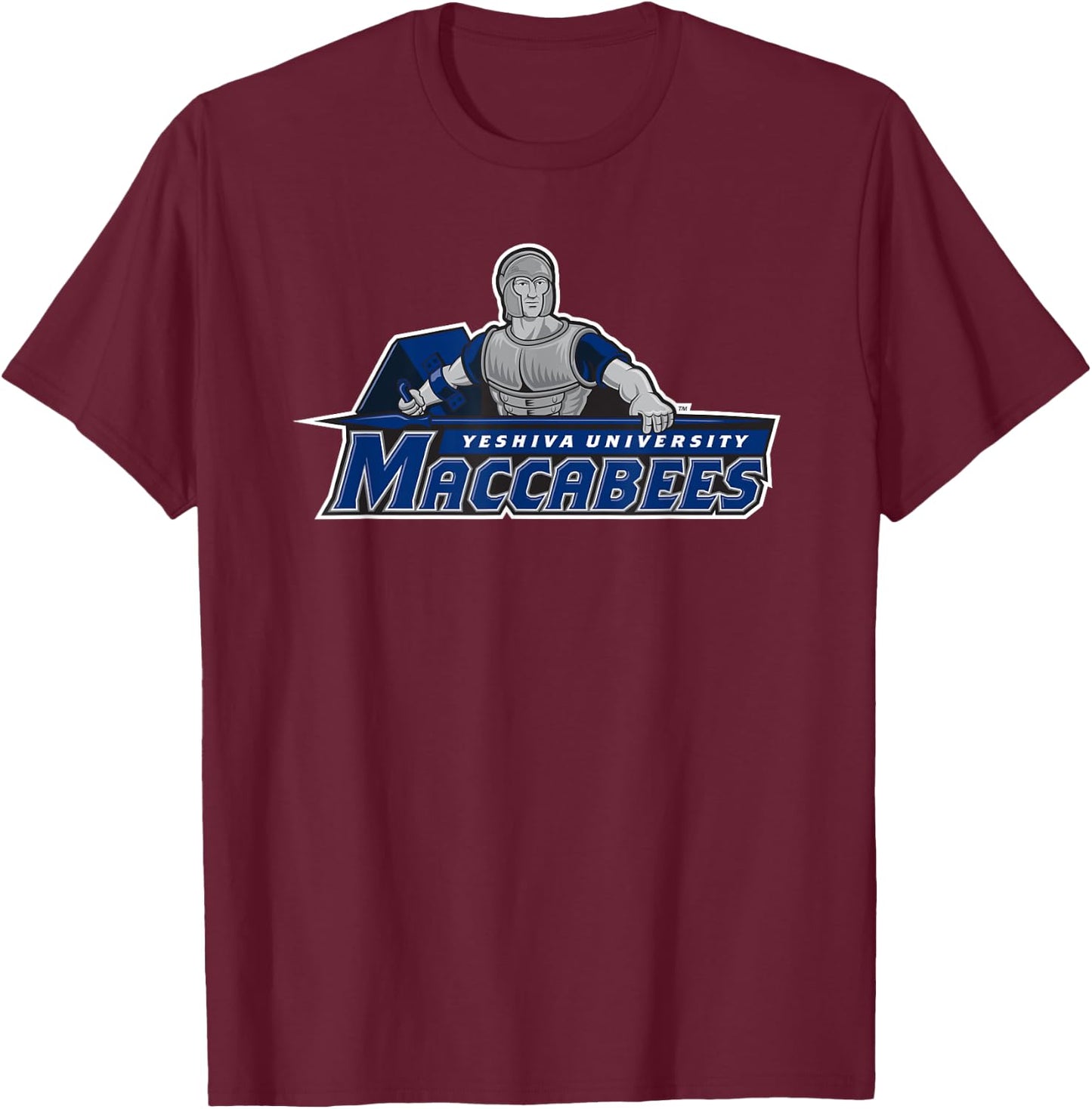 Yeshiva University Maccabees Logo T-Shirt - T-Shirt | Maroon