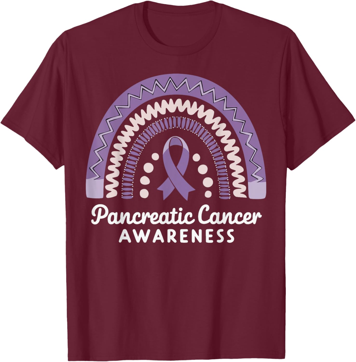 Pancreatic Cancer Awareness T-Shirt - T-Shirt | Maroon