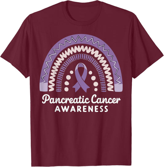 Pancreatic Cancer Awareness T-Shirt - T-Shirt | Maroon